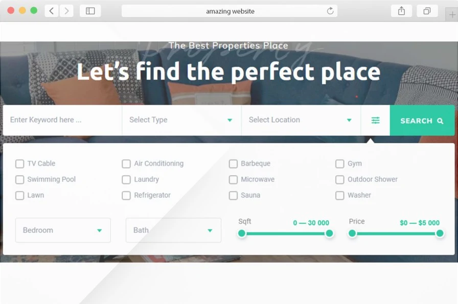 Real estate website design